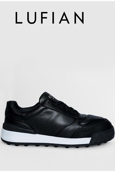 Lufian 112230192   Noah Sneaker Ανδρικά Δερμάτινα Παπούτσια Μαύρα