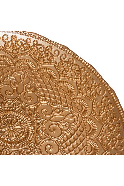 Byblos Turkish Glass Serving Platter With Base 32cm