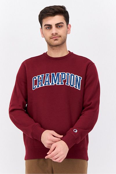 Champion Men Sportswear Fit Long Sleeve Outdoor Sweatshirts, Burgundy