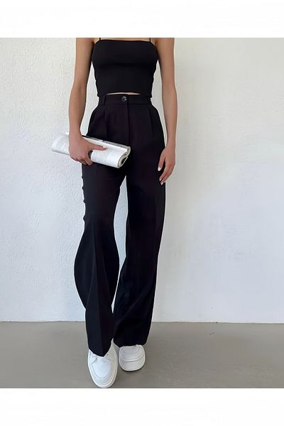 coder Black Women's Palazzo Trousers