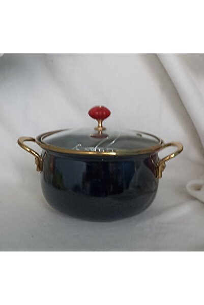 APAYDIN Ebruliemaye 2.5 Liter Black Retro Enamel Yogurt Frying Pot