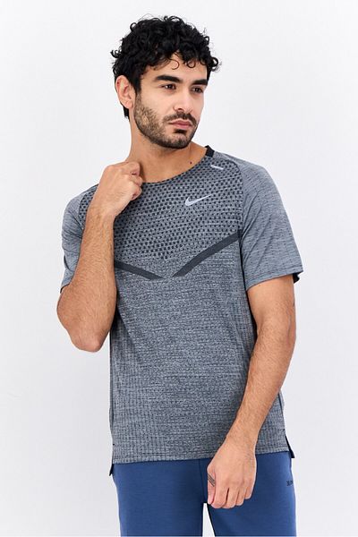 Nike Men Dri-Fit Short Sleeves Training T-Shirt, Grey