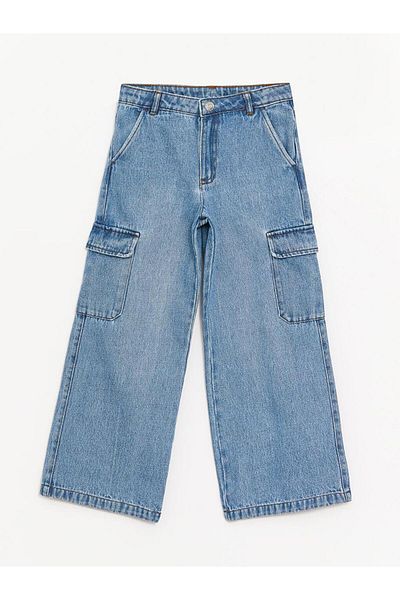 LC Waikiki Pantaloni de jeans pentru fete cu talie elastică reglabilă