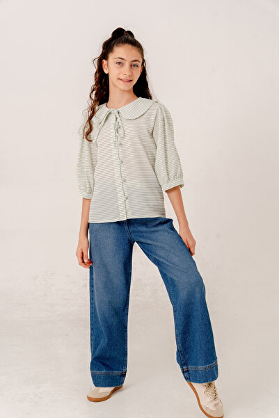 GİYİCEM TEKSTİL Dečija košulja sa kragnom za devojčice 3162