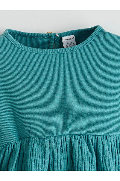 LC Waikiki Lcw Kids Turquoise Basic Camisole Girls' Dress