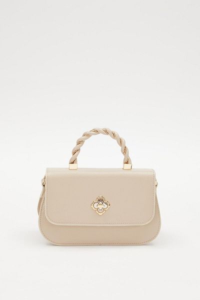 Levidor Mink Patent Leather Twist Pattern Hand Bag