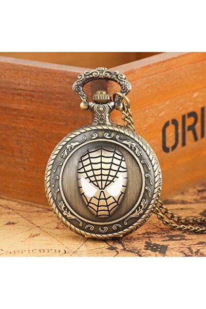 hediyeconcepti Marvel Spider-Man Steampunk Vintage Chain Pocket Watch
