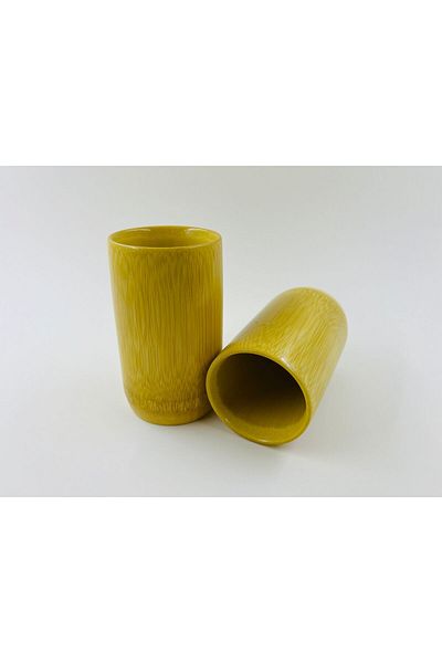 Ecobambu Natural Bamboo Cup - 350 ml Wooden Mug & Smoothie Cup