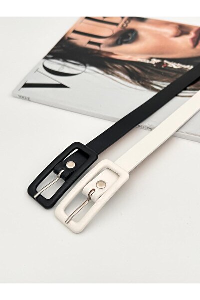 Descoin Pachet de 2 curele dreptunghiulare pentru pantaloni pentru femei, cur...