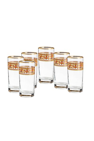 Dania Glass Cups Set 6 Pcs Heritage Design