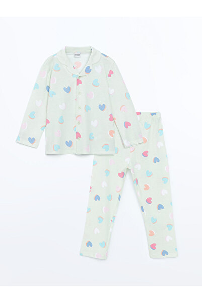 LC Waikiki New Season Shirt Collar Girls' Pajama Set - S55025Z1