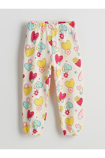 LC Waikiki Printed Girls' Jogger Sweatpants with Elastic Waist