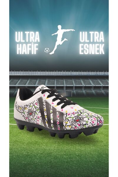 AYAKMOD Hulk Örümcek Desenli Hafif Beyaz Çocuk Krampon