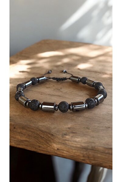Bensei Takı Dükkanı سوار رجالي من حجر الحمم البركانية والهيماتيت من BENSEI