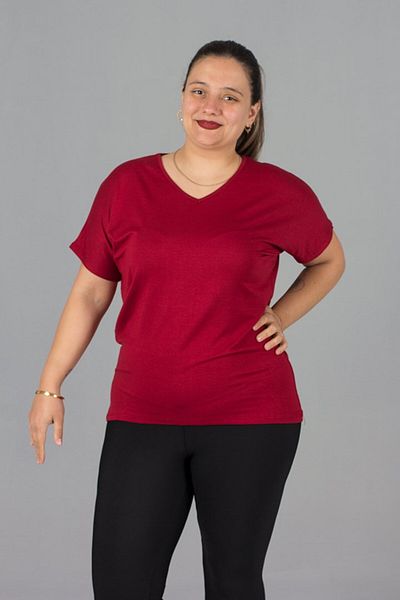Truva XXL Plus Size V-Neck T-Shirt