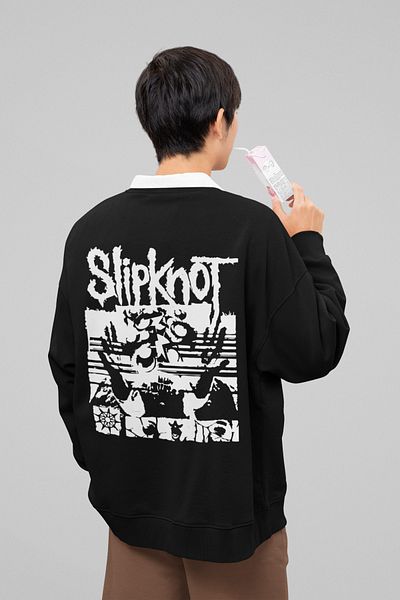 SEVBANO Slipknot Music Band Printed Unisex Oversize Sweatshirt