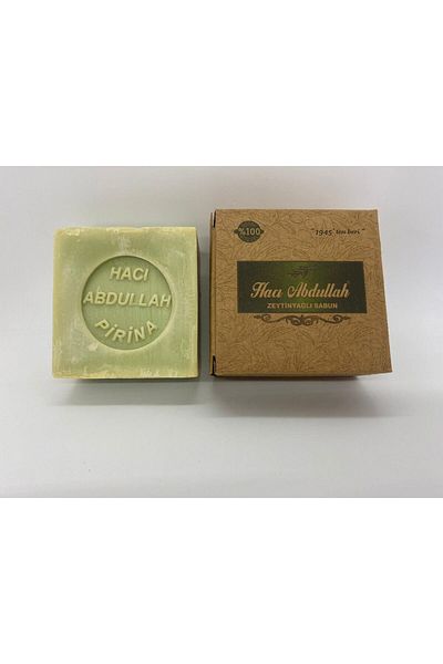 HACI ABDULLAH ZEYTİNYAĞLI DOĞAL SABUNLAR Olive Oil Soap - 200Gr - (1 Piece)
