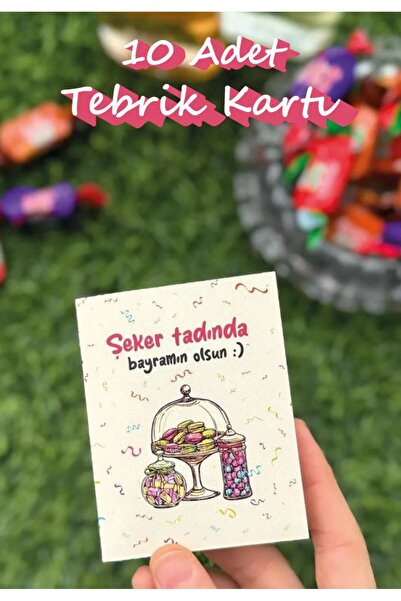 Sticksy Bayram Tebrik Kartı 10 Adet Kurban Bayramı Hediye Kartı Tebrik Kartı ...