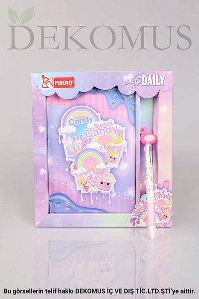 Mikro Dekomus Special Boxed Agenda and Gel Pen Set
