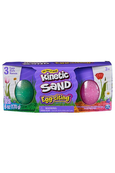Spinmaster Kinetic Sand Pack of 3 Surprise Eggs