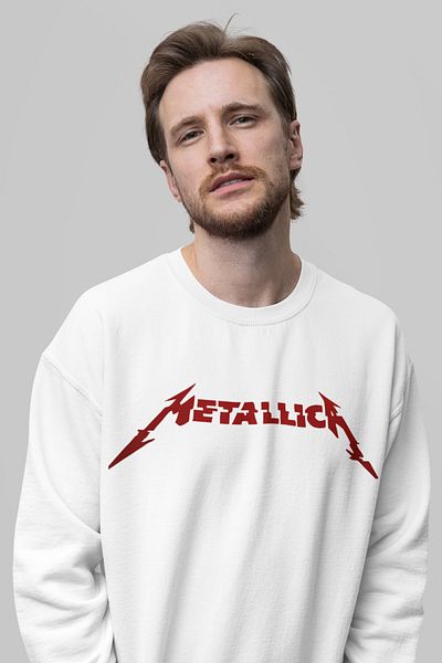 SEVBANO Design Metallica Printed Unisex Oversize Rock Metal Music Band Sweatshirt