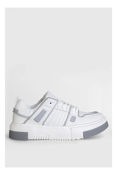 Lufian Ανδρικά δερμάτινα παπούτσια Oliver Sneaker Μαύρα Λευκά