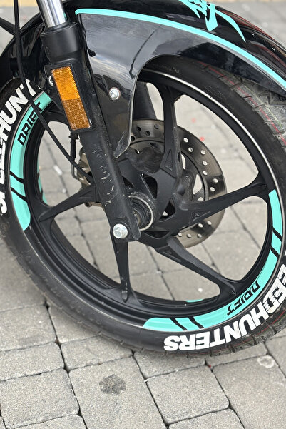 Banxtre Mondial Drift-L için Nane Yeşili Jant Şeridi Sticker Etiket Seti (8 P...