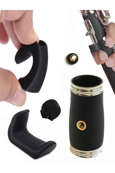 SANTA 2Pcs Clarinet Fingerrest with Hole Baril Gift