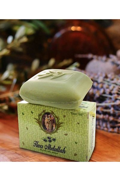 HACI ABDULLAH ZEYTİNYAĞLI DOĞAL SABUNLAR Olive Oil Soap - 125Gr - (1 Piece)