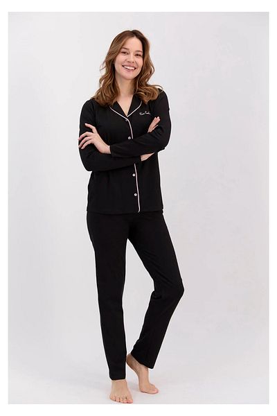 Pierre Cardin Set pijamale cu nasturi în față 50% modal 50% bumbac 7717