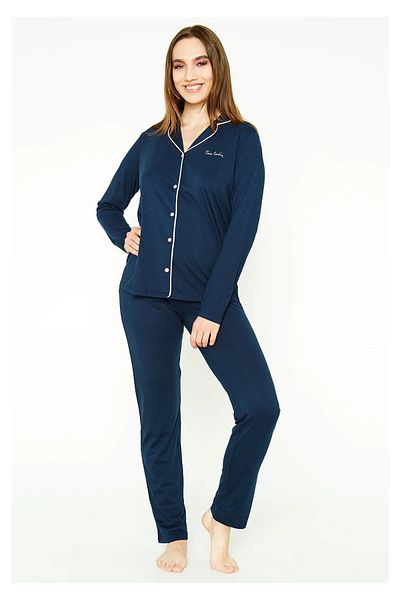 Pierre Cardin Σετ πιτζάμες με κουμπί μπροστά 50% Modal 50% βαμβάκι 7717