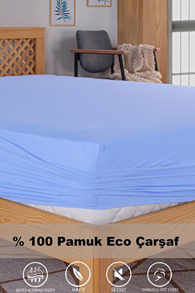 y.h yıldızer home collection Combed Cotton Elastic Bed Sheet 180X200 Size 100...