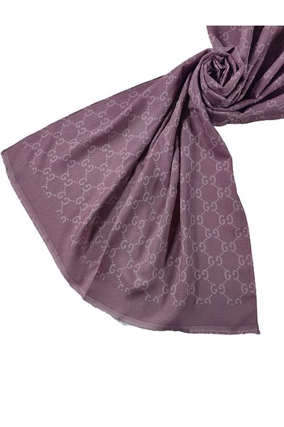mim eşarp Işıl Silk Cotton Jacquard g Pattern Shawl 75X190 cm