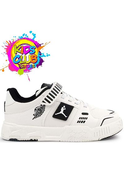 Kids Club Shoes High-Top Lightweight Children's Sports Shoes White-White
