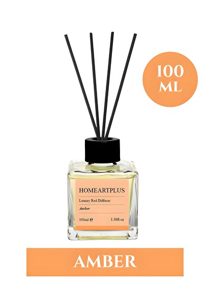 homeartplus 100 ml Amber kokulu bambu çubuklu oda kokusu