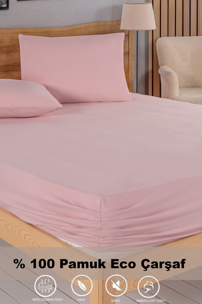 y.h yıldızer home collection Combed Cotton Elastic Bed Sheet 180X200 Size 100...