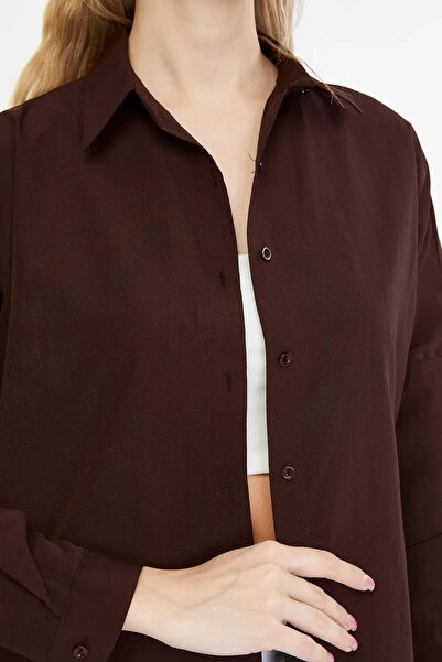 Mad&Calf Women's Basic Long Oversize Shirt