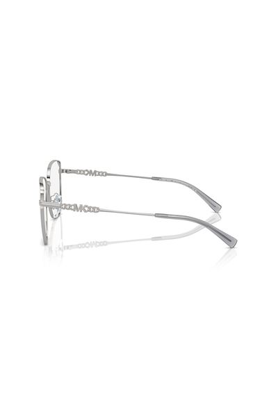 Michael Kors Woman Cat Eye Eyeglasses- Mk 3081d - Lense Size:56mm - Shiny Silver