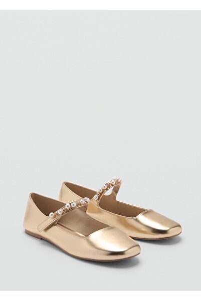 MANGO Kids Balerini cu dungi metalice