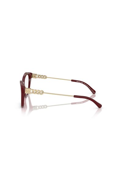 Michael Kors Woman Square Eyeglasses- Mk 4136 - Lense Size:52mm - Deep Red