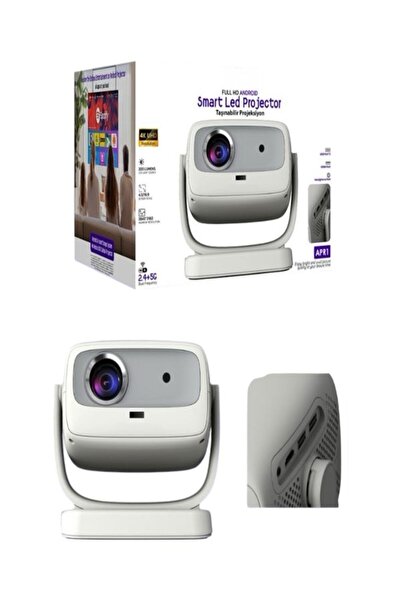 auhma APR01 4K UHD Taşınabilir LED Projeksiyon | Full HD, 2.4+5G Wi-Fi | Ev S...