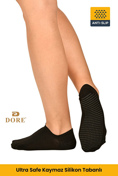 Dore Orijinal Unisex 3 Çift Kaymaz Silikon Tabanlı Fitness Pilates Yoga Kaydırmaz Hac Umre Tavaf Çorabı