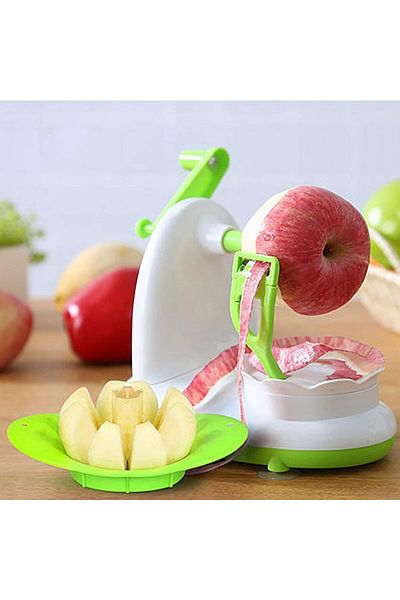 Generic مقشرة تفاح، مقاس واحد، ابيض/اخضر