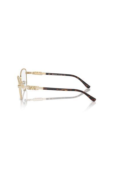 Michael Kors Woman Cat Eye Eyeglasses- Mk 3076b - Lense Size:55mm - Light Gold Shiny