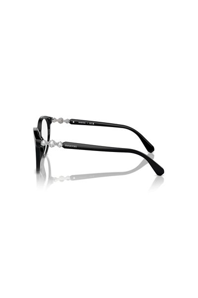 Swarovski Woman Round Eyeglasses- Sk 2019 - Lense Size:50mm - Dark Havana