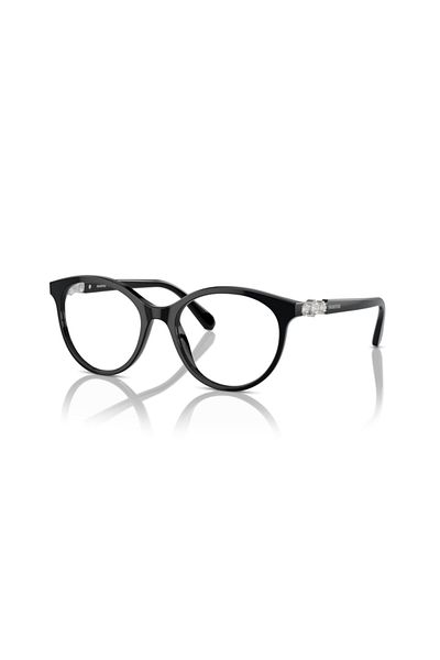 Swarovski Woman Round Eyeglasses- Sk 2019 - Lense Size:50mm - Dark Havana