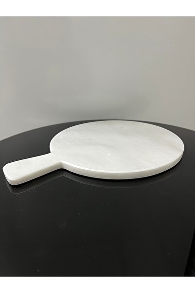 SAMTAŞ White Marble Cutting Board Natural Stone Presentation Rack