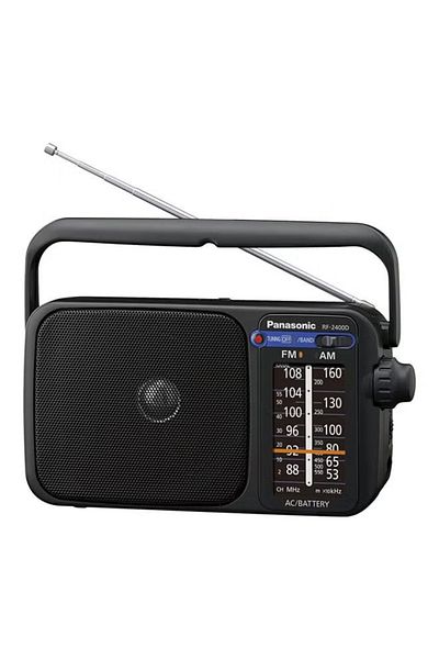 PANASONIC راديو FM/AM محمول مع موالف RF-2400D أسود