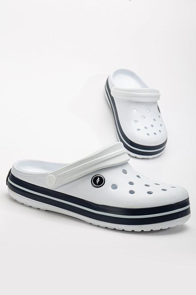 PLN SHOES Daily Unisex White Sabo Doctor Nurse Hospital Chef Cross Water Resistant Slippers and House Slippers
