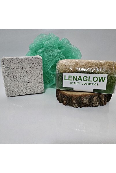 Glow Zeytinyağı Özlü Kabak Lifli Sabun + Banyo Lifi + Topuk Taşı Kuruluk Karş...